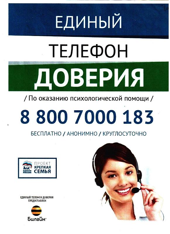 Телефон доверия